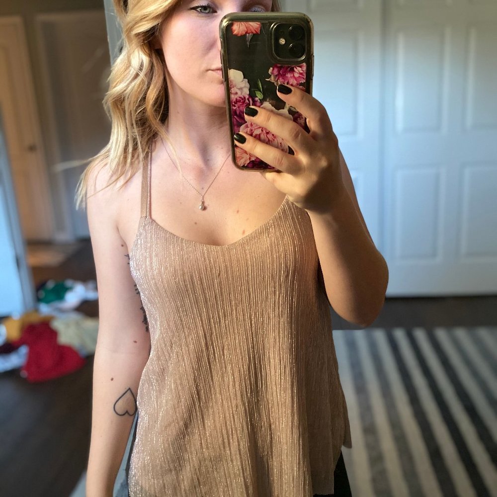 Express Pink Glittery Top